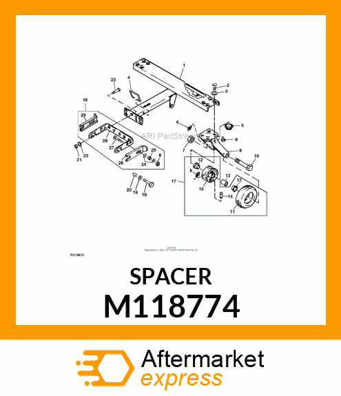 SPACER, HITCH MTNG BOLT M118774