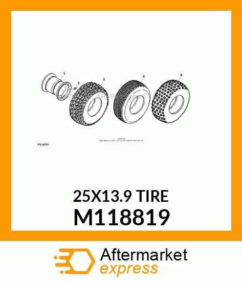 TIRE, REAR HD A.P. M118819