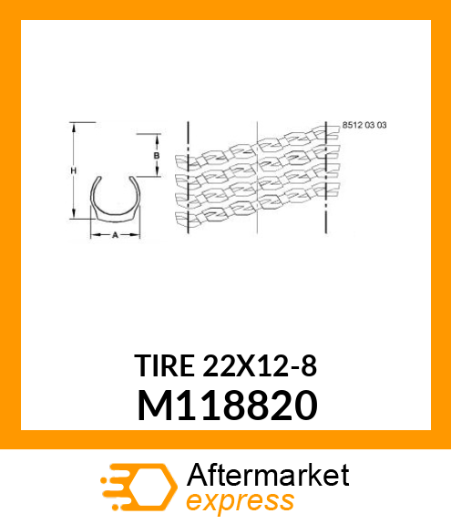 TIRE, FRONT HD A.P. M118820