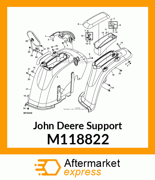 SUPPORT, SUPPORT, REAR VIEW MIRROR M118822