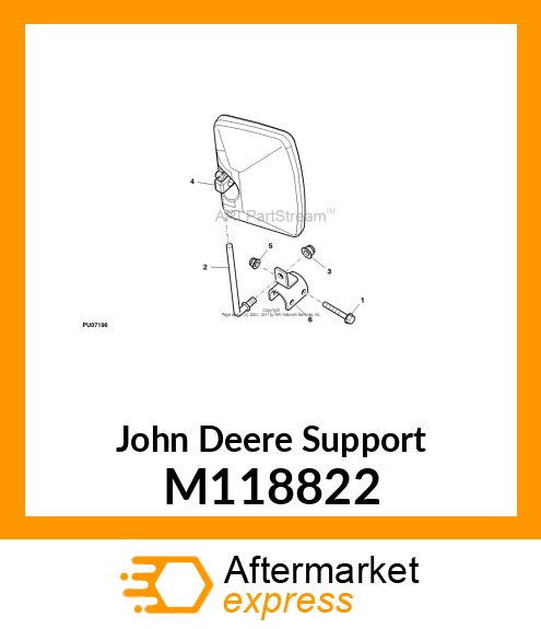 SUPPORT, SUPPORT, REAR VIEW MIRROR M118822