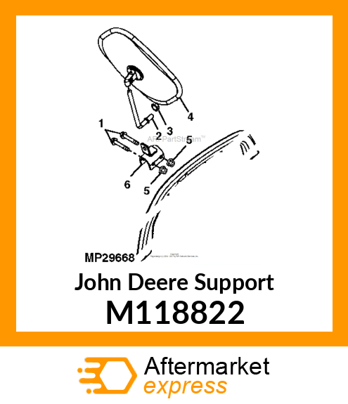 SUPPORT, SUPPORT, REAR VIEW MIRROR M118822