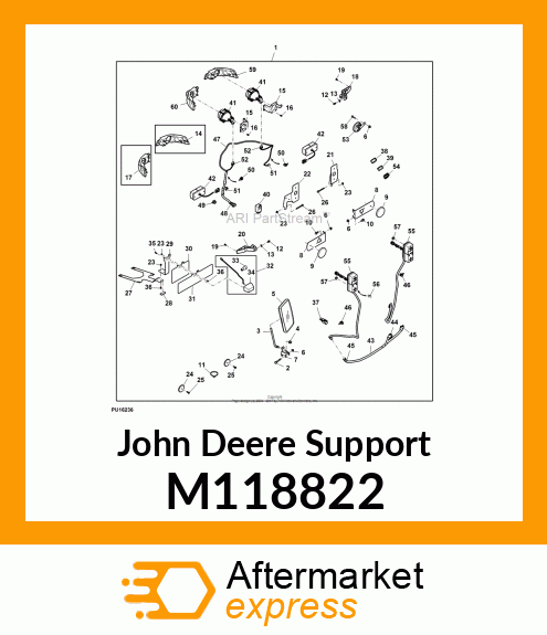 SUPPORT, SUPPORT, REAR VIEW MIRROR M118822