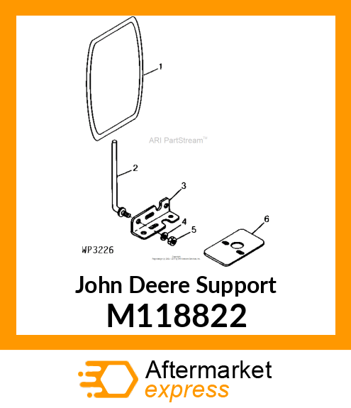 SUPPORT, SUPPORT, REAR VIEW MIRROR M118822