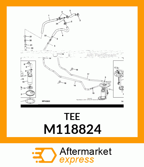 FITTING, BARBED T M118824