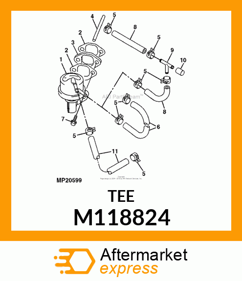 FITTING, BARBED T M118824