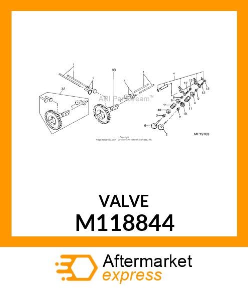 VALVE, EXHAUST M118844