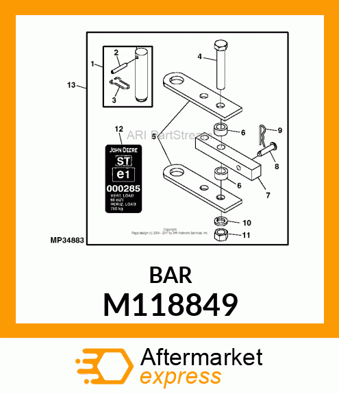 DRAWBAR M118849