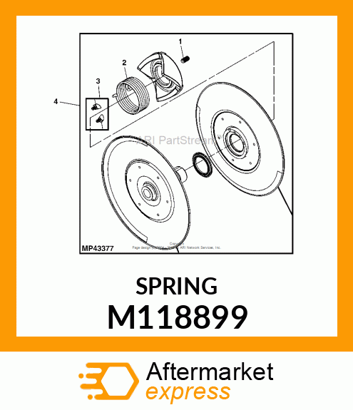 SPRING, HELICAL TORSION (GREEN) M118899