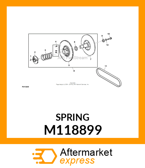 SPRING, HELICAL TORSION (GREEN) M118899