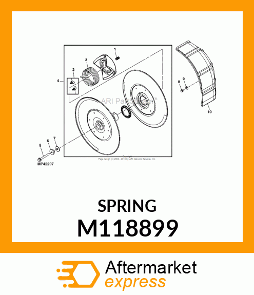 SPRING, HELICAL TORSION (GREEN) M118899