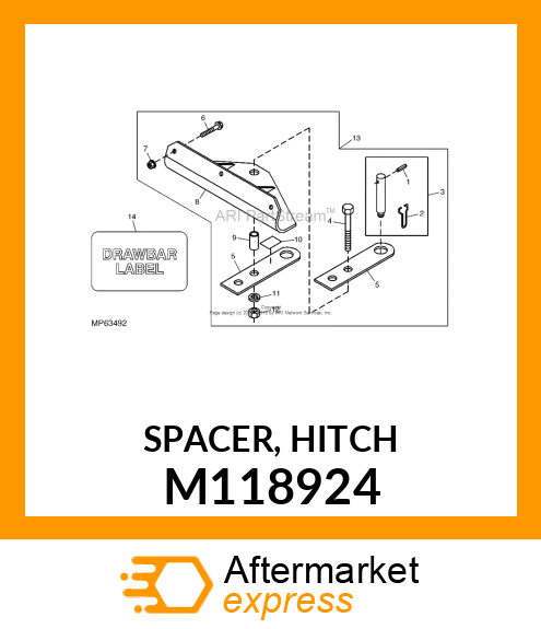 SPACER, HITCH M118924