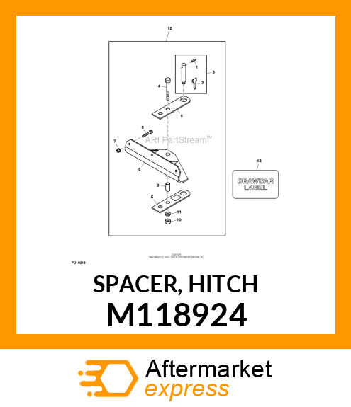 SPACER, HITCH M118924