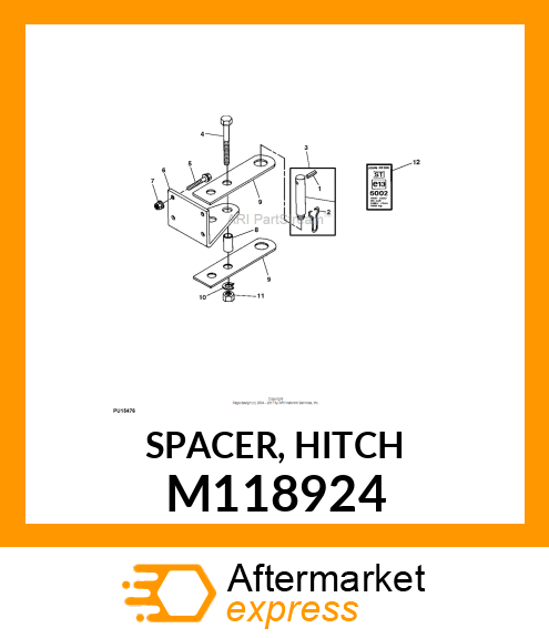 SPACER, HITCH M118924