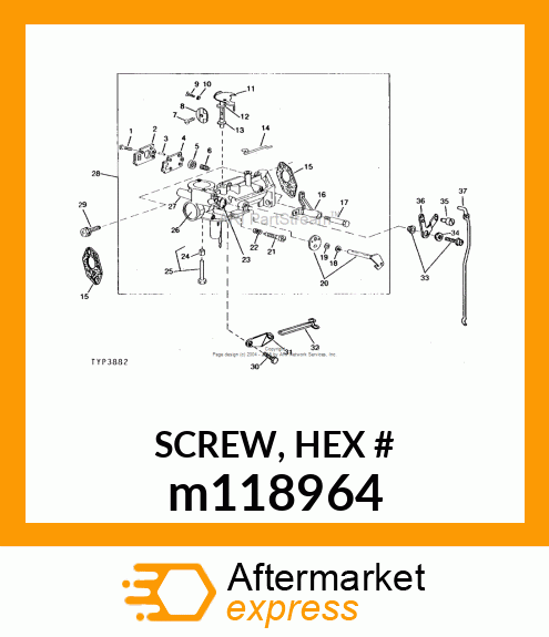 SCREW, HEX # m118964