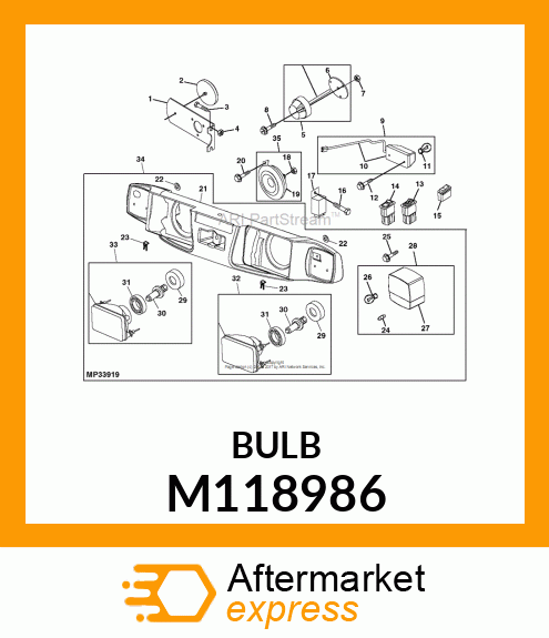 BULB, BULB, LIGHT 10W M118986