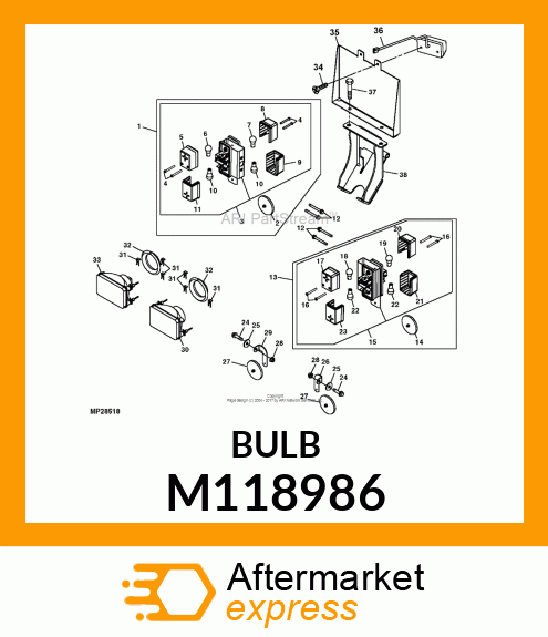 BULB, BULB, LIGHT 10W M118986