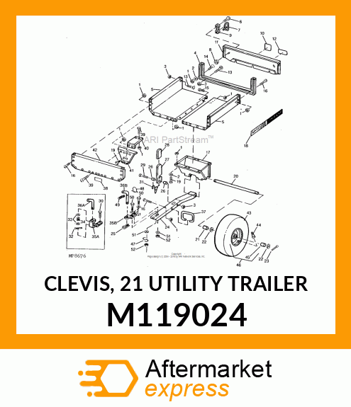 CLEVIS, 21 UTILITY TRAILER M119024