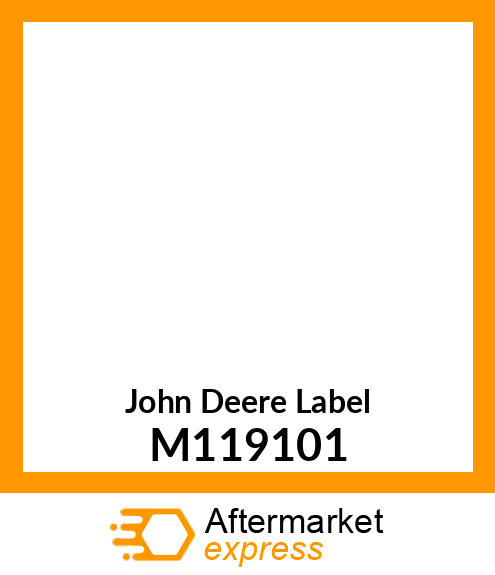 LABEL, DRAWBAR M119101