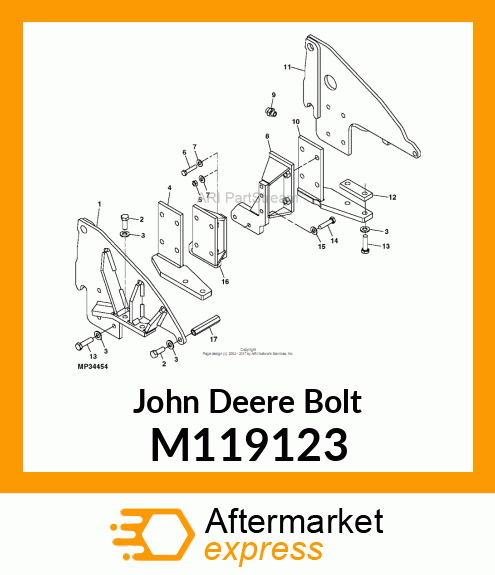 BOLT, M14 X 2.00 X 60MM GR 10.9 M119123