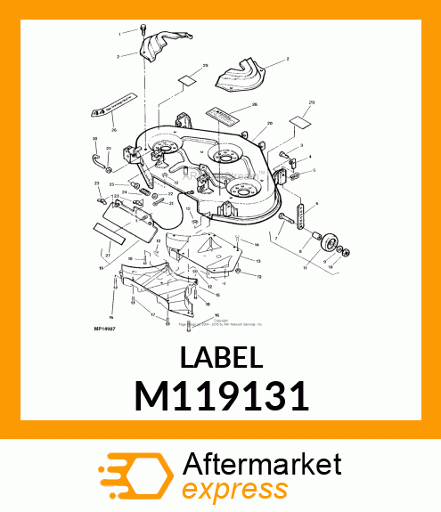 LABEL, LABEL, WARNING (DEFLECTOR) M119131