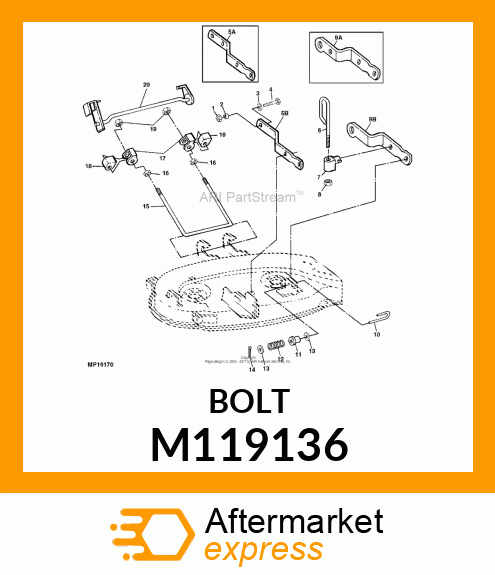 ROD, ADJUSTABLE LIFT # M119136