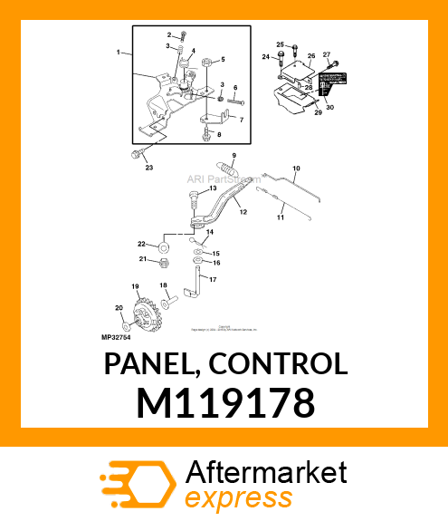 PANEL, CONTROL M119178