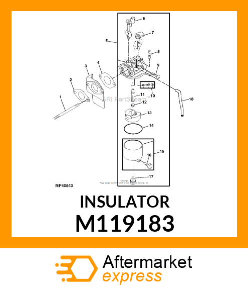 INSULATOR PLASTIC M119183