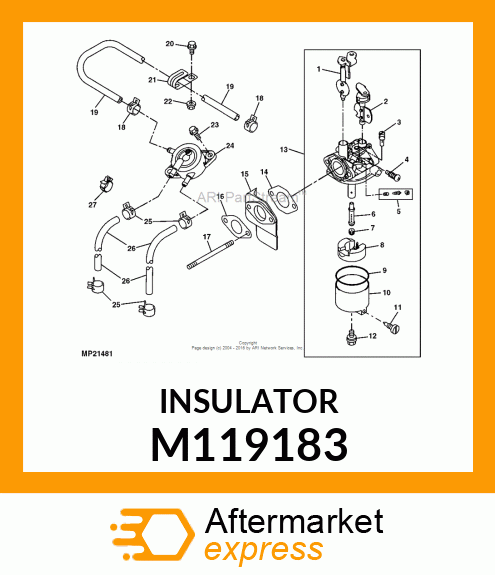 INSULATOR PLASTIC M119183