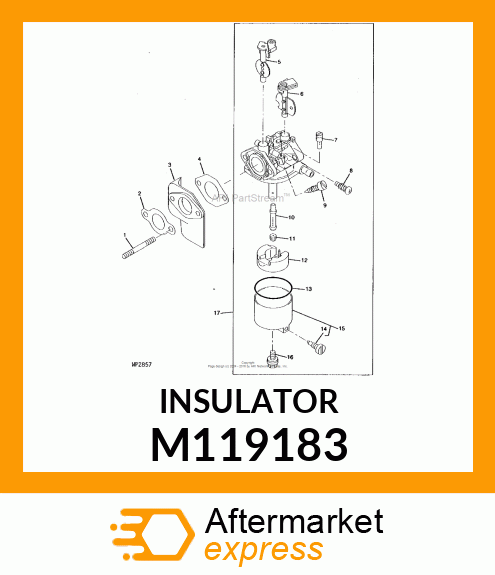 INSULATOR PLASTIC M119183