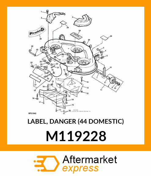 LABEL, DANGER (44 DOMESTIC) M119228