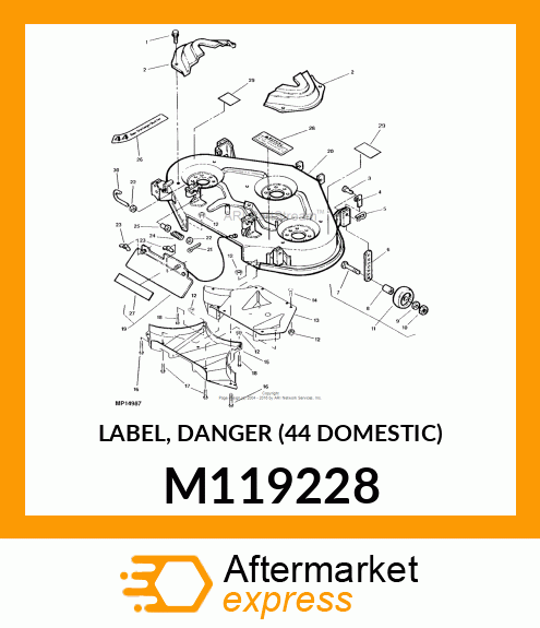 LABEL, DANGER (44 DOMESTIC) M119228