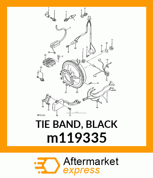 TIE BAND, BLACK m119335