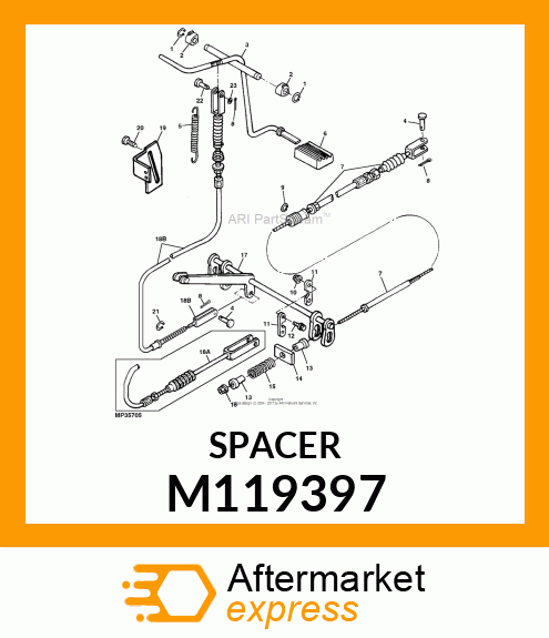 SPACER, BRAKE SPRING M119397