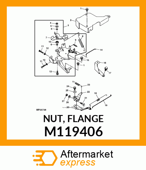 NUT, FLANGE M119406