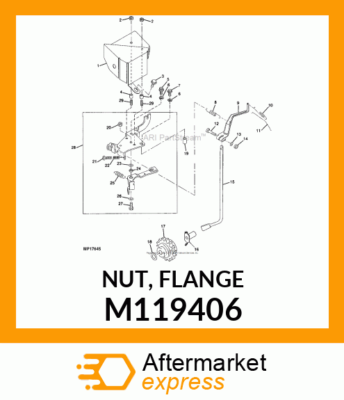 NUT, FLANGE M119406