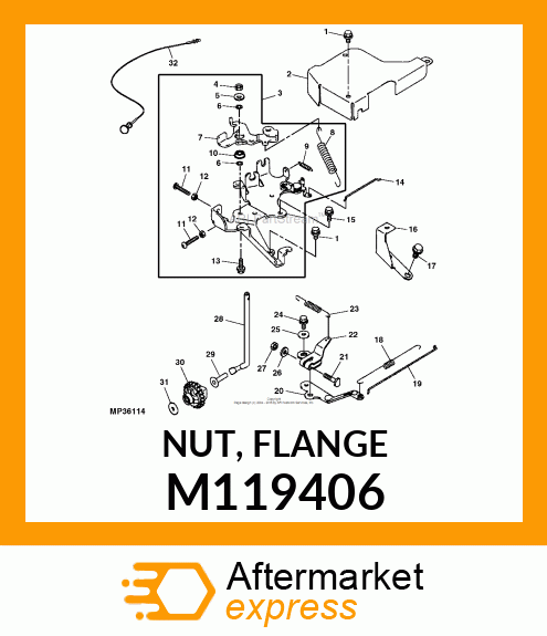 NUT, FLANGE M119406