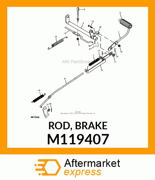 ROD, BRAKE M119407