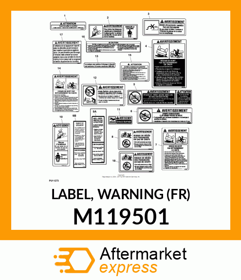 LABEL, WARNING (FR) M119501