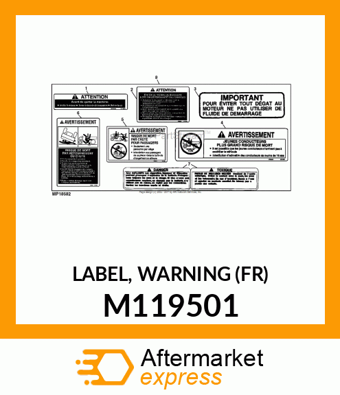 LABEL, WARNING (FR) M119501