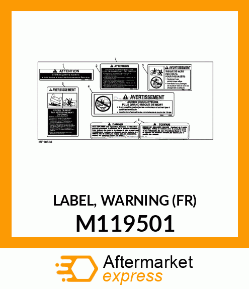 LABEL, WARNING (FR) M119501