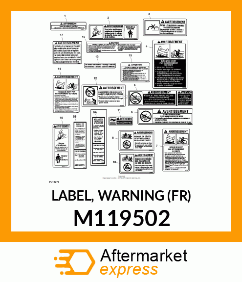 LABEL, WARNING (FR) M119502