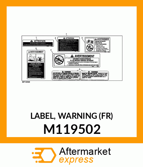 LABEL, WARNING (FR) M119502