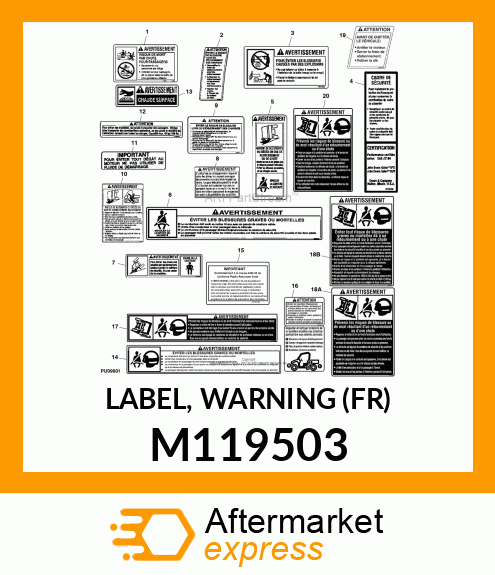 LABEL, WARNING (FR) M119503