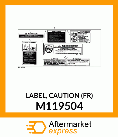 LABEL, CAUTION (FR) M119504