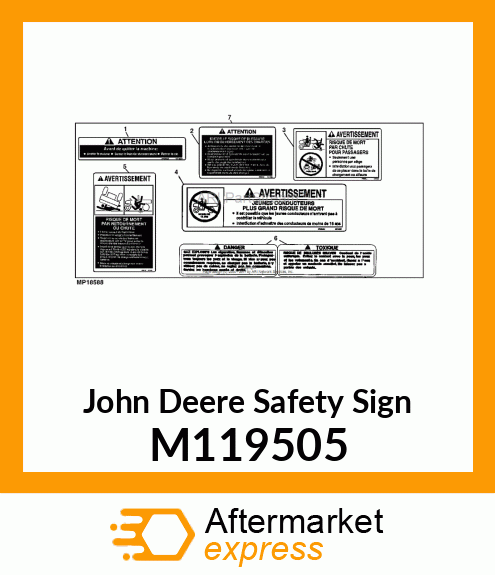 SAFETY SIGN, LABEL, CAUTION PINCH M119505