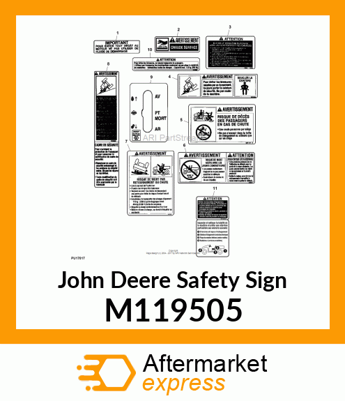 SAFETY SIGN, LABEL, CAUTION PINCH M119505