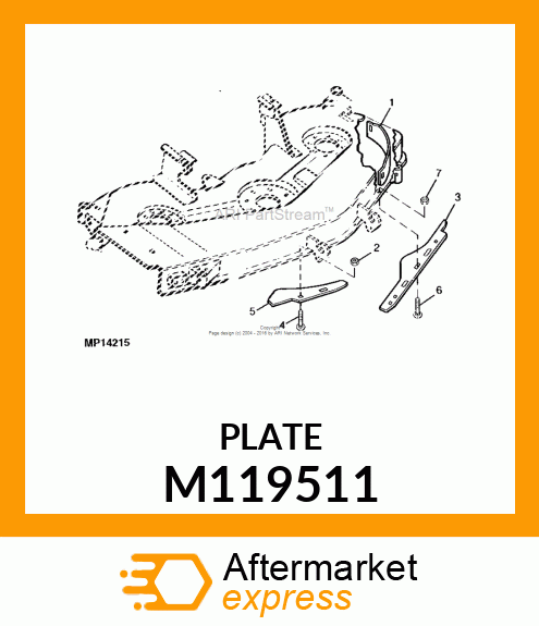 Deflector - BAFFLE, LH FRONT CORNER (54") M119511