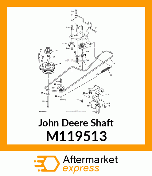 SHAFT, CRANKSHAFT EXTENSION M119513