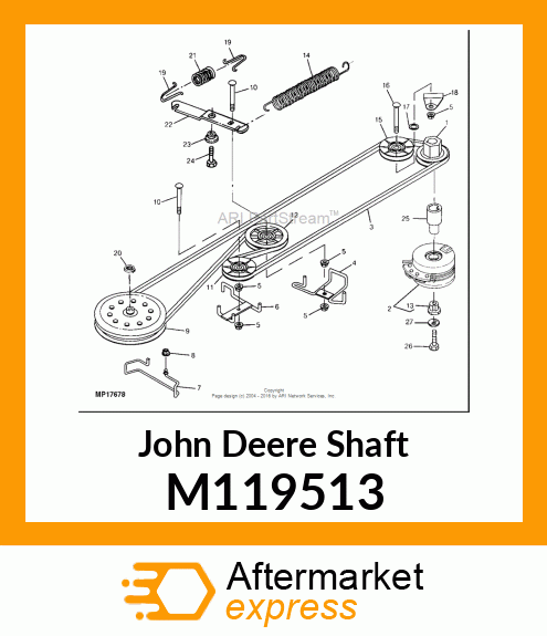 SHAFT, CRANKSHAFT EXTENSION M119513